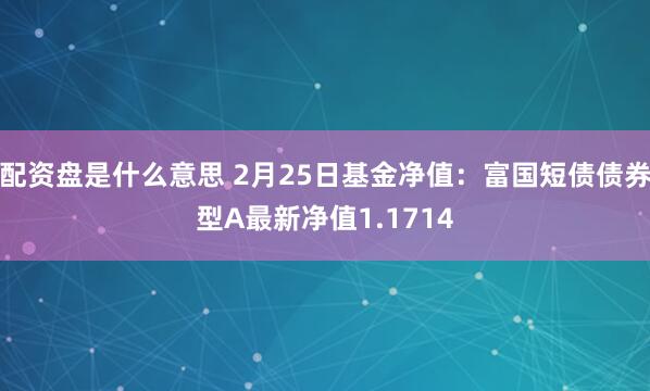 配资盘是什么意思 2月25日基金净值：富国短债债券型A最新净值1.1714