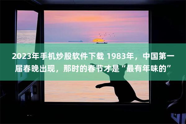 2023年手机炒股软件下载 1983年，中国第一届春晚出现，那时的春节才是“最有年味的”